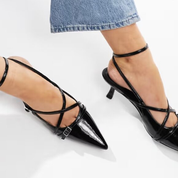 ASOS DESIGN Scottie Strappy Kitten Heels - Picture 8 of 9